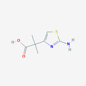 molecular formula C7H10N2O2S B15262708 2-(2-Amino-1,3-thiazol-4-yl)-2-methylpropanoic acid 