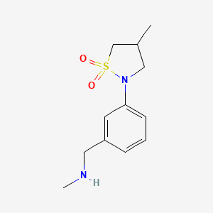 4-Methyl-2-{3-[(methylamino)methyl]phenyl}-1,2-thiazolidine-1,1-dione