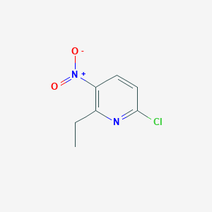 molecular formula C7H7ClN2O2 B15262740 6-Chloro-2-ethyl-3-nitropyridine 