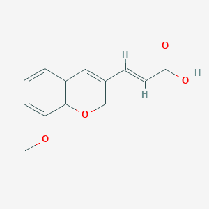 molecular formula C13H12O4 B15262769 (2E)-3-(8-methoxy-2H-chromen-3-yl)acrylic acid 