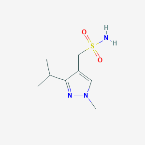 molecular formula C8H15N3O2S B15262799 [1-Methyl-3-(propan-2-yl)-1H-pyrazol-4-yl]methanesulfonamide 