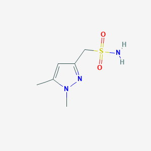 molecular formula C6H11N3O2S B15262805 (1,5-Dimethyl-1H-pyrazol-3-yl)methanesulfonamide 