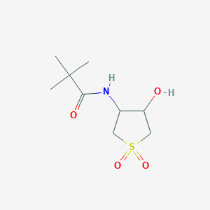 molecular formula C9H17NO4S B15262817 N-(4-Hydroxy-1,1-dioxo-1lambda6-thiolan-3-yl)-2,2-dimethylpropanamide 