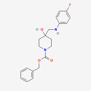 molecular formula C20H23FN2O3 B1526285 苄基 4-{[(4-氟苯基)氨基]甲基}-4-羟基哌啶-1-羧酸酯 CAS No. 1047655-93-5