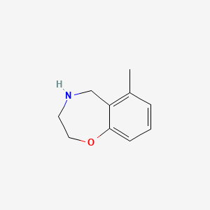 molecular formula C10H13NO B15262857 6-Methyl-2,3,4,5-tetrahydro-1,4-benzoxazepine 