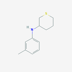 molecular formula C12H17NS B15262869 N-(3-methylphenyl)thian-3-amine 