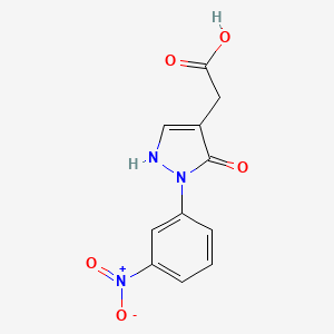 2-[2-(3-Nitrophenyl)-3-oxo-2,3-dihydro-1H-pyrazol-4-yl]acetic acid