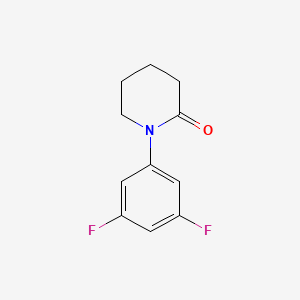 molecular formula C11H11F2NO B15262886 1-(3,5-Difluorophenyl)piperidin-2-one 