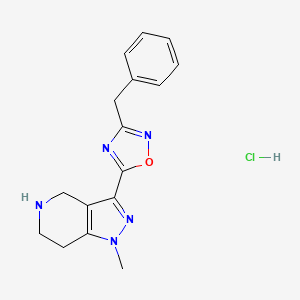molecular formula C16H18ClN5O B1526293 3-(3-苄基-1,2,4-噁二唑-5-基)-1-甲基-4,5,6,7-四氢-1H-吡唑并[4,3-c]吡啶盐酸盐 CAS No. 1332530-80-9