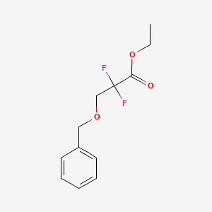 molecular formula C12H14F2O3 B15262939 Ethyl 3-(benzyloxy)-2,2-difluoropropanoate 