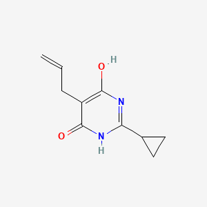 molecular formula C10H12N2O2 B1526295 5-烯丙基-2-环丙基嘧啶-4,6-二醇 CAS No. 1311275-28-1
