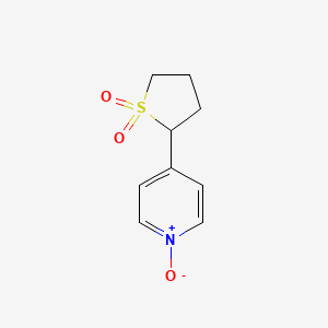 molecular formula C9H11NO3S B15262969 4-(1,1-Dioxo-1$l^{6}-thiolan-2-yl)pyridin-1-ium-1-olate 