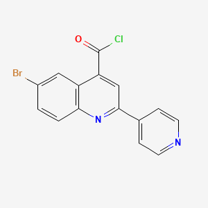 B1526298 6-Bromo-2-pyridin-4-ylquinoline-4-carbonyl chloride hydrochloride CAS No. 1203419-34-4