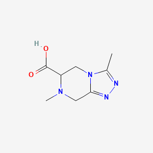 3,7-Dimethyl-5H,6H,7H,8H-[1,2,4]triazolo[4,3-a]pyrazine-6-carboxylic acid