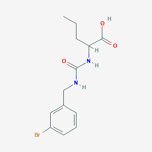 molecular formula C13H17BrN2O3 B15263028 2-({[(3-Bromobenzyl)amino]carbonyl}amino)pentanoic acid 