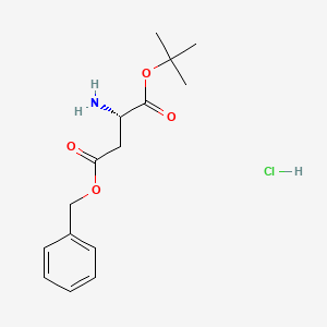 molecular formula C15H22ClNO4 B1526304 (S)-4-Benzyl 1-tert-butyl 2-aminosuccinate hydrochloride CAS No. 94347-11-2