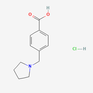 molecular formula C12H16ClNO2 B1526306 4-(Pyrrolidin-1-ylmethyl)benzoic acid hydrochloride CAS No. 193968-71-7