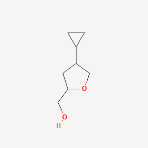 molecular formula C8H14O2 B15263063 (4-Cyclopropyloxolan-2-yl)methanol CAS No. 2060063-16-1