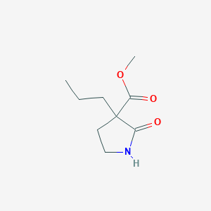 molecular formula C9H15NO3 B15263080 Methyl 2-oxo-3-propylpyrrolidine-3-carboxylate 