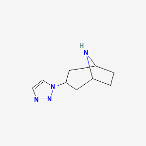 molecular formula C9H14N4 B15263107 3-(1H-1,2,3-triazol-1-yl)-8-azabicyclo[3.2.1]octane 