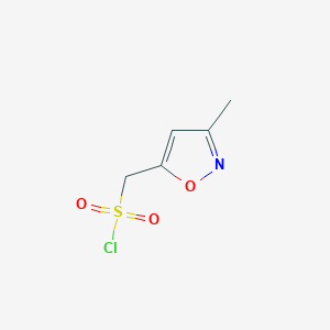 molecular formula C5H6ClNO3S B1526313 (3-Methyl-1,2-oxazol-5-yl)methanesulfonyl chloride CAS No. 1354957-70-2