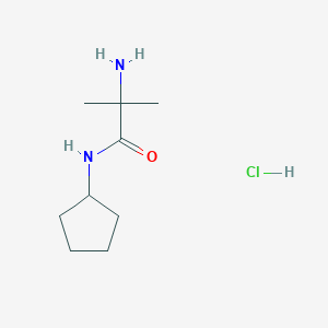 molecular formula C9H19ClN2O B1526315 2-氨基-N-环戊基-2-甲基丙酰胺盐酸盐 CAS No. 1220019-33-9