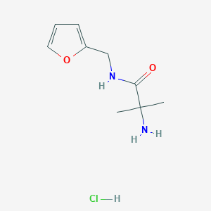 molecular formula C9H15ClN2O2 B1526316 2-Amino-N-(2-furylmethyl)-2-methylpropanamide hydrochloride CAS No. 1220035-22-2