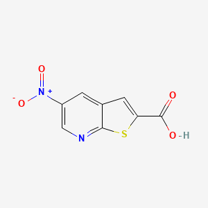 molecular formula C8H4N2O4S B15263167 5-Nitrothieno[2,3-b]pyridine-2-carboxylic acid 