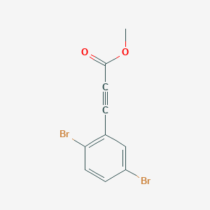 molecular formula C10H6Br2O2 B15263180 Methyl 3-(2,5-dibromophenyl)prop-2-ynoate 