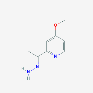 2-[(1E)-Ethanehydrazonoyl]-4-methoxypyridine