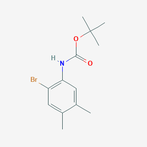 molecular formula C13H18BrNO2 B1526323 tert-Butyl (2-bromo-4,5-dimethylphenyl)carbamate CAS No. 1187926-96-0