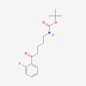 molecular formula C16H22FNO3 B15263239 tert-Butyl N-[5-(2-fluorophenyl)-5-oxopentyl]carbamate 