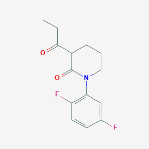 1-(2,5-Difluorophenyl)-3-propanoylpiperidin-2-one