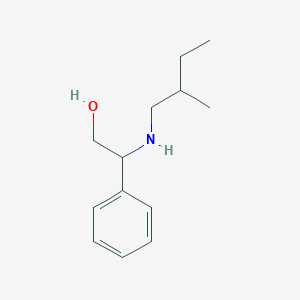 molecular formula C13H21NO B15263275 2-[(2-Methylbutyl)amino]-2-phenylethan-1-ol 