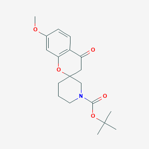 tert-Butyl 7-methoxy-4-oxo-3,4-dihydrospiro[1-benzopyran-2,3'-piperidine]-1'-carboxylate