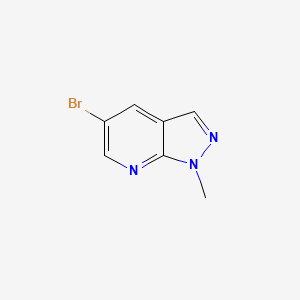 molecular formula C7H6BrN3 B1526330 5-溴-1-甲基-1H-吡唑并[3,4-B]吡啶 CAS No. 887115-56-2