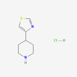 molecular formula C8H13ClN2S B15263337 4-(1,3-Thiazol-4-yl)piperidine hydrochloride 