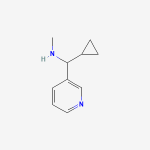 molecular formula C10H14N2 B15263340 [Cyclopropyl(pyridin-3-yl)methyl](methyl)amine 