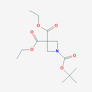 molecular formula C14H23NO6 B1526335 1-Tert-butyl 3,3-diethyl azetidine-1,3,3-tricarboxylate CAS No. 1011479-75-6