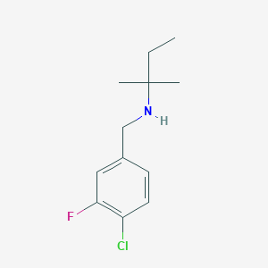 [(4-Chloro-3-fluorophenyl)methyl](2-methylbutan-2-yl)amine