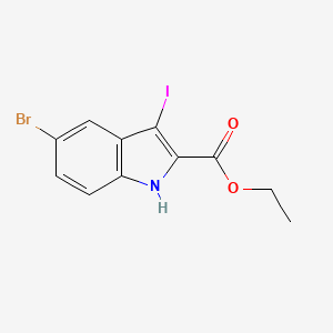 1H-Indole-2-carboxylic acid, 5-bromo-3-iodo-, ethyl ester