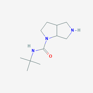 molecular formula C11H21N3O B15263392 N-tert-butyl-octahydropyrrolo[2,3-c]pyrrole-1-carboxamide 