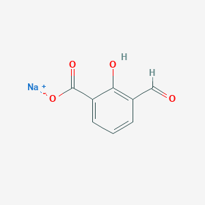 molecular formula C8H5NaO4 B15263414 Sodium 3-formyl-2-hydroxybenzoate 