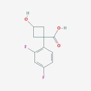 1-(2,4-Difluorophenyl)-3-hydroxycyclobutane-1-carboxylic acid