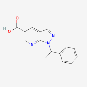 1-(1-phenylethyl)-1H-pyrazolo[3,4-b]pyridine-5-carboxylic acid