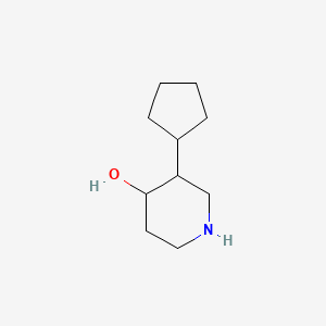 molecular formula C10H19NO B15263467 3-Cyclopentylpiperidin-4-ol 