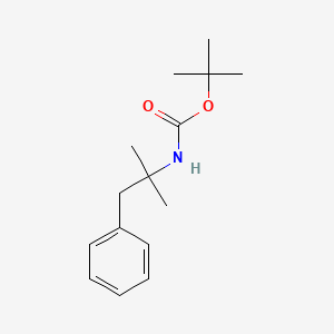 molecular formula C15H23NO2 B1526348 tert-butyl N-(2-methyl-1-phenylpropan-2-yl)carbamate CAS No. 1461714-63-5
