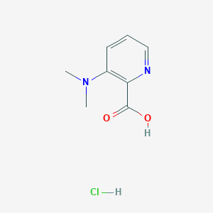 molecular formula C8H11ClN2O2 B15263482 3-(Dimethylamino)picolinic acid hydrochloride 