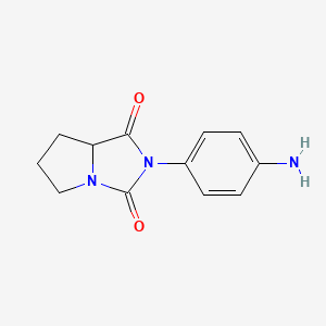 molecular formula C12H13N3O2 B1526350 2-(4-Aminophenyl)tetrahydro-1H-pyrrolo[1,2-c]imidazol-1,3(2H)-dion CAS No. 1284540-54-0