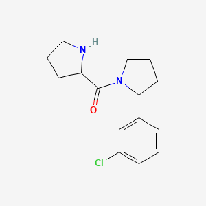 2-(3-Chlorophenyl)-1-(pyrrolidine-2-carbonyl)pyrrolidine